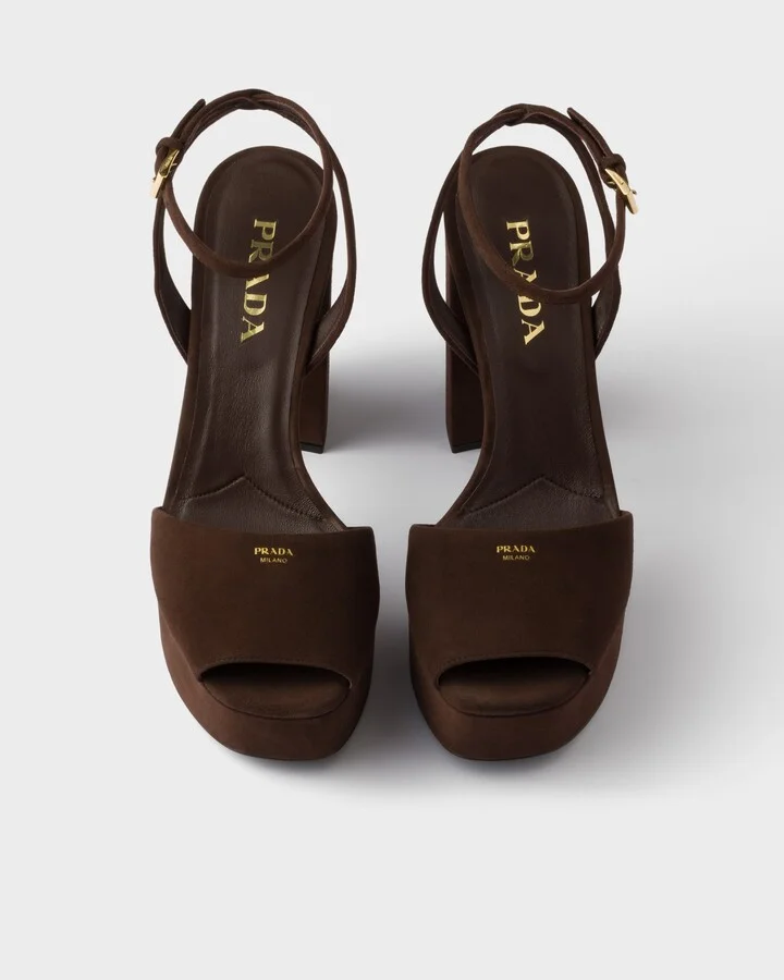 Suede platform sandals - Image 4