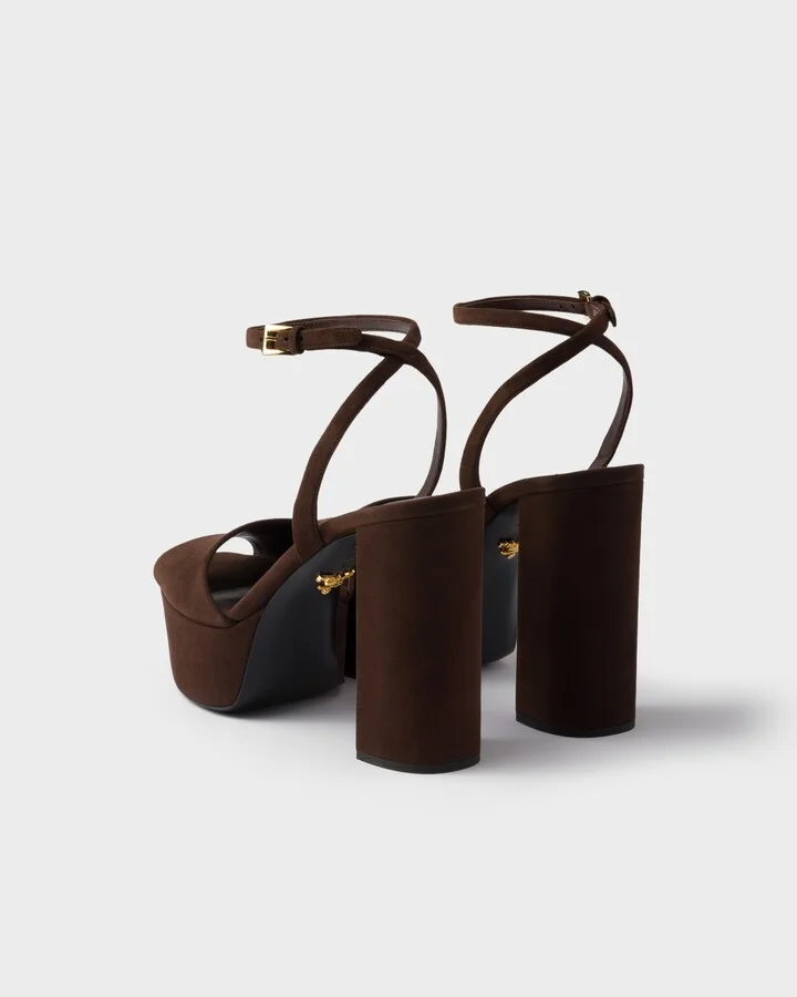 Suede platform sandals - Image 5