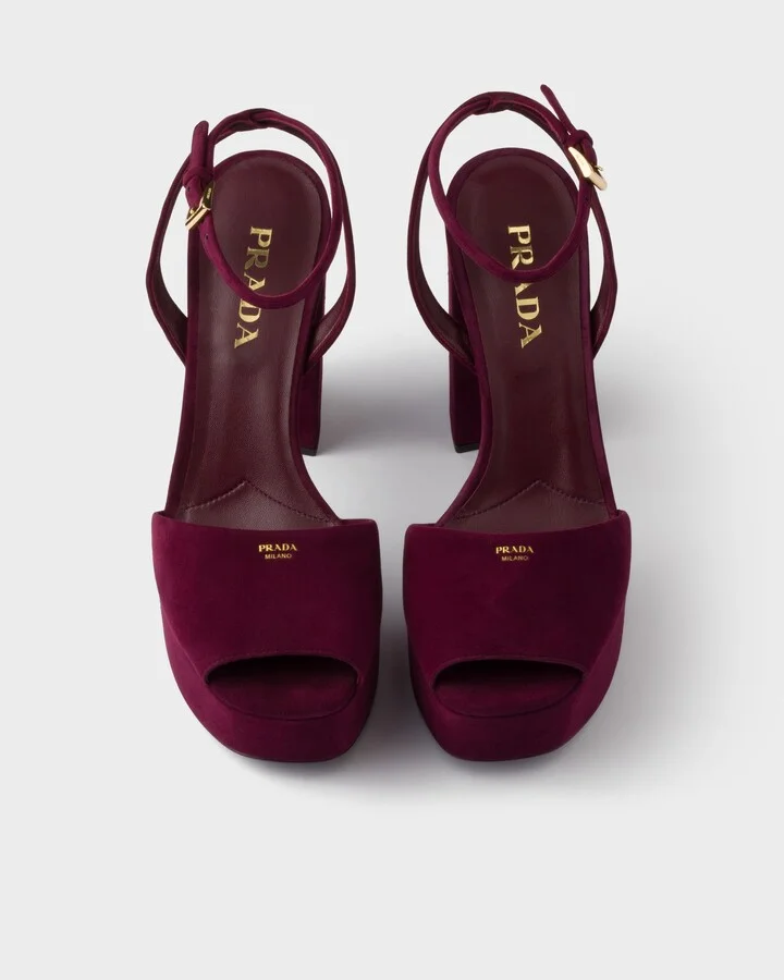 Suede platform sandals - Image 4