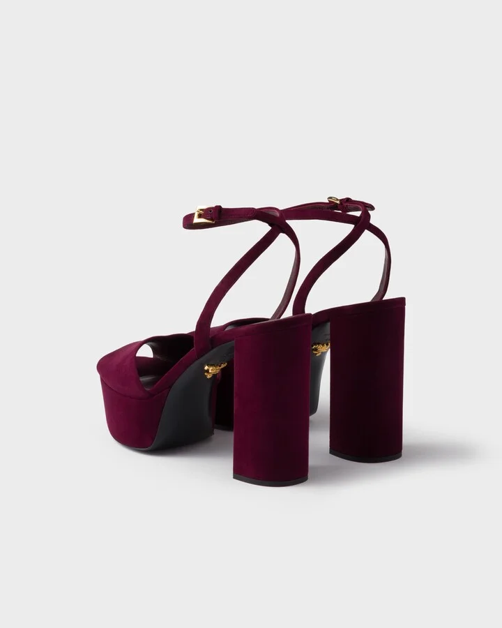 Suede platform sandals - Image 5