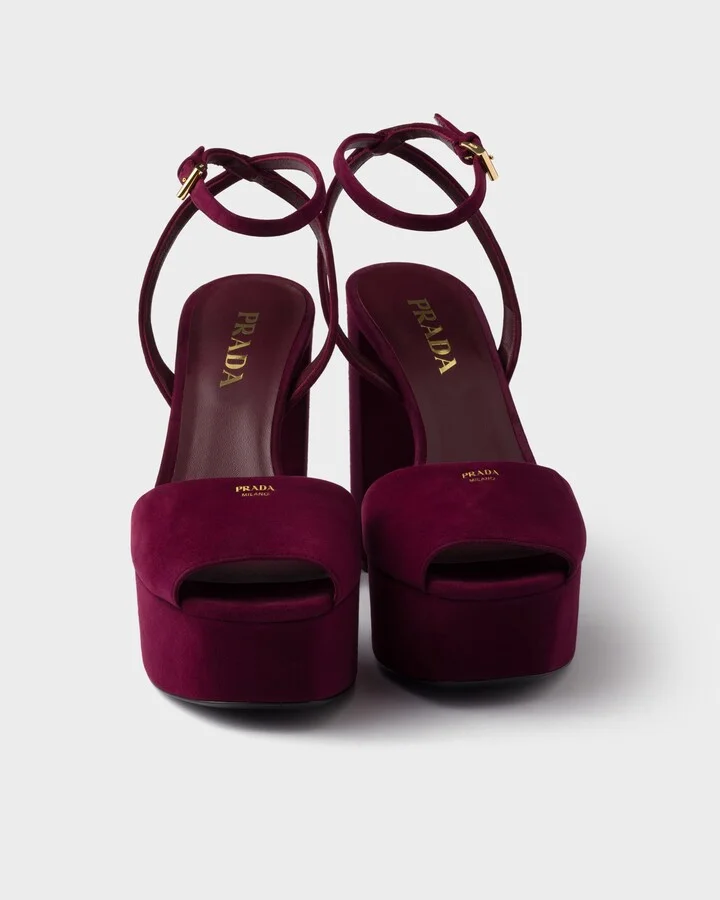 Suede platform sandals - Image 6