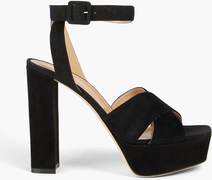 Suede platform sandals
