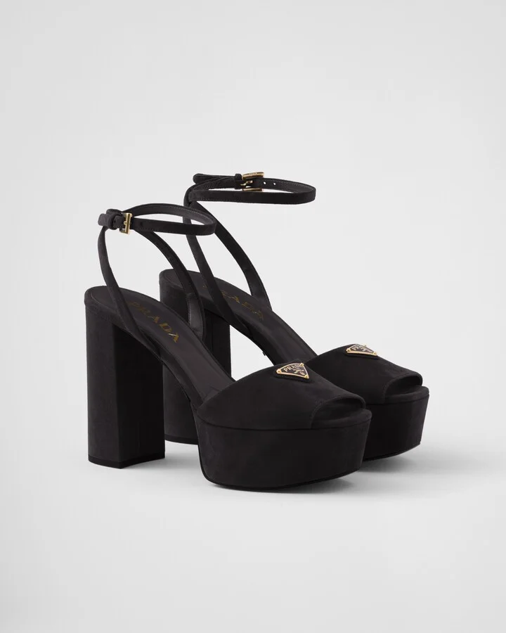 Suede platform sandals
