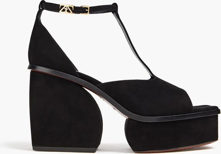 Suede platform sandals