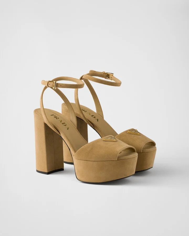 Suede platform sandals