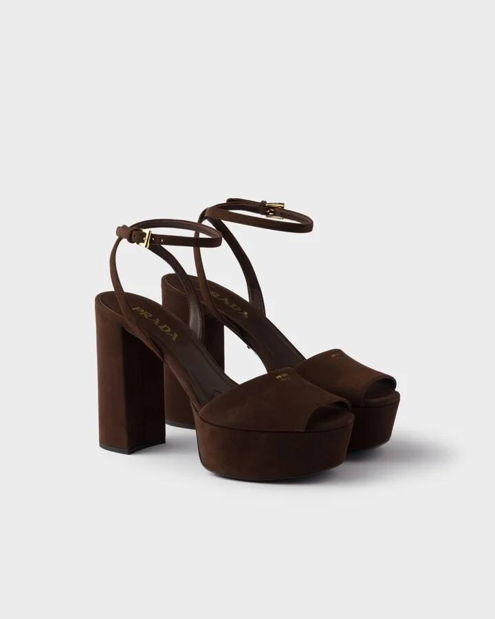 Suede platform sandals