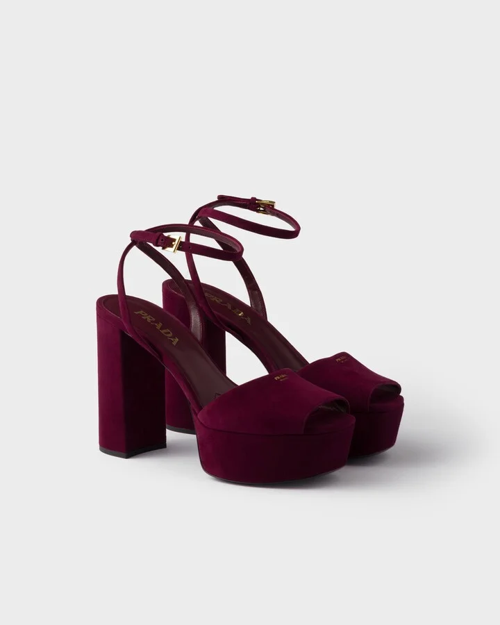 Suede platform sandals