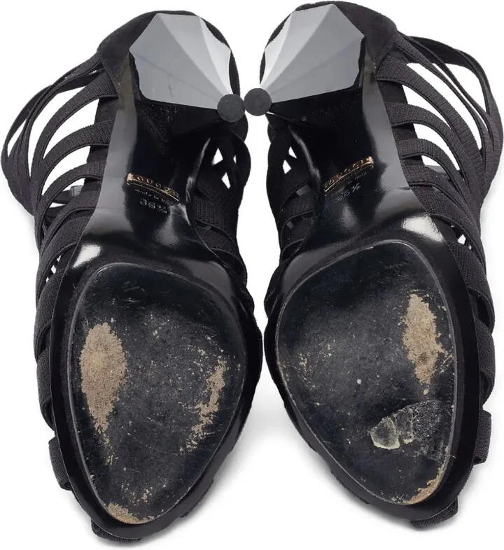 Suede Platform Strappy Boots - Image 2