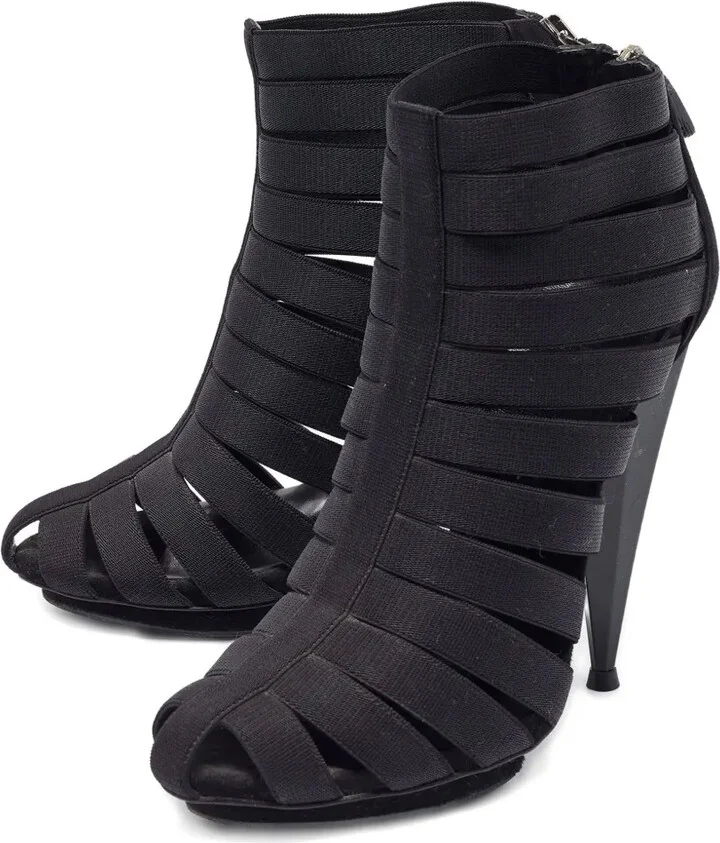 Suede Platform Strappy Boots - Image 3