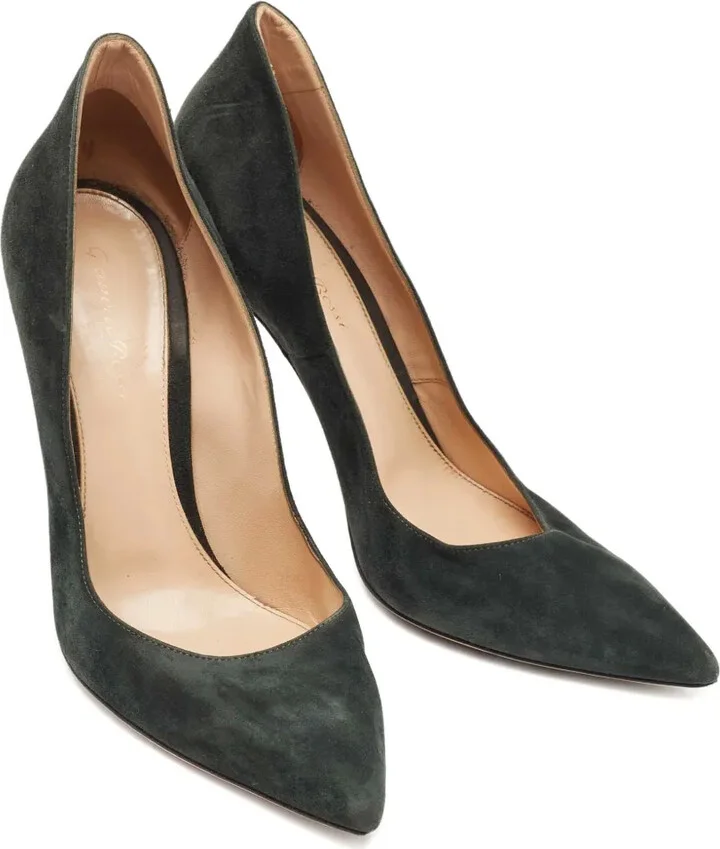Suede Point-Toe Pumps - Image 2