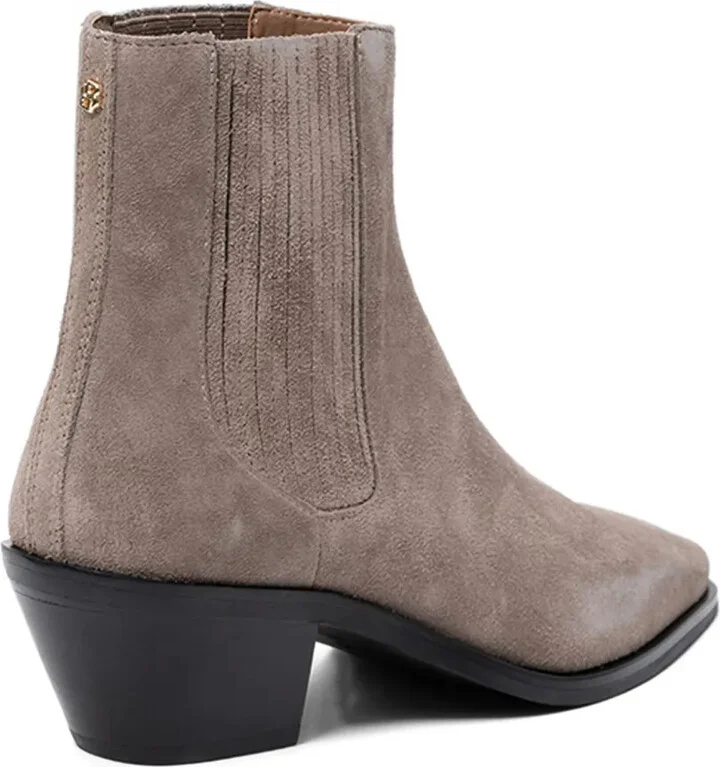 Suede Pointed-Toe Ankle Boots - Image 3