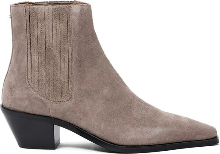 Suede Pointed-Toe Ankle Boots