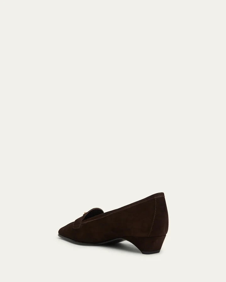 Suede Pointed-Toe Loafers - Image 3