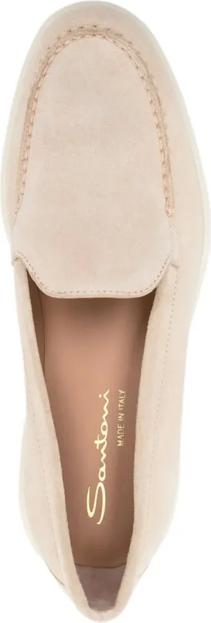Suede Round-Toe Loafers - Image 4
