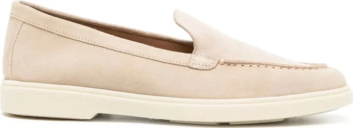 Suede Round-Toe Loafers