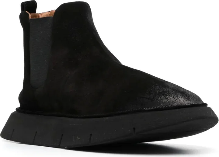 Suede Round-Toe Slip-On Boots - Image 2