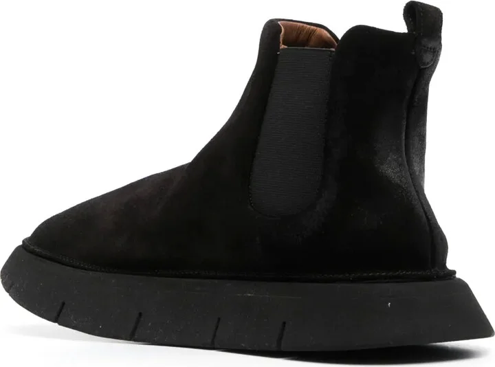 Suede Round-Toe Slip-On Boots - Image 3