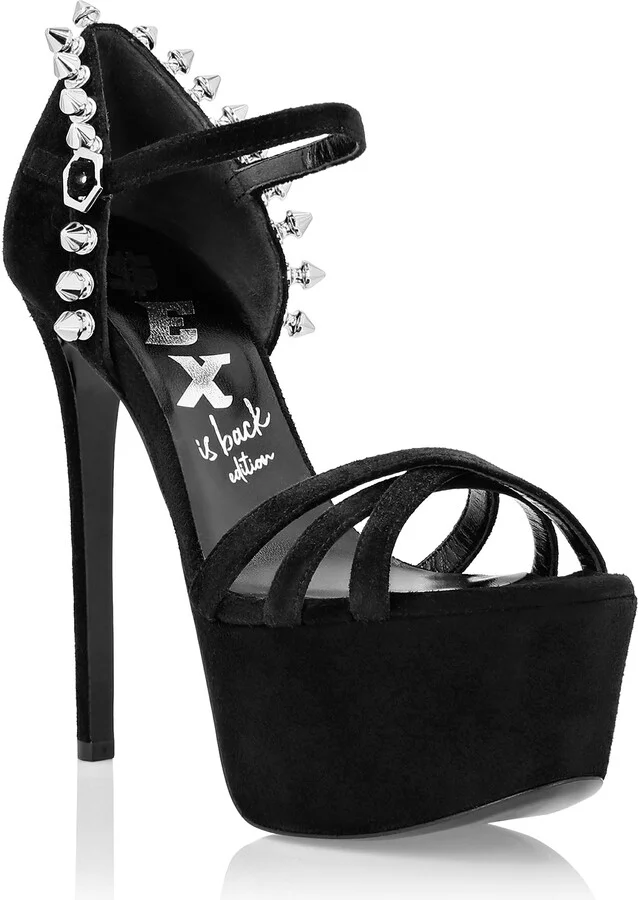 Suede Sandals High Heels