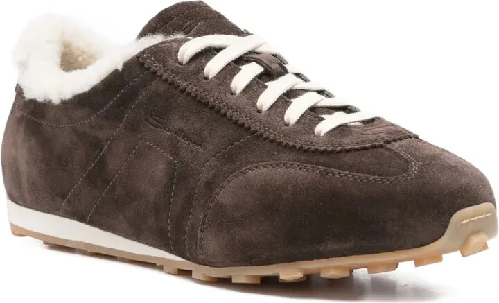 Suede Shearling Sneakers - Image 2