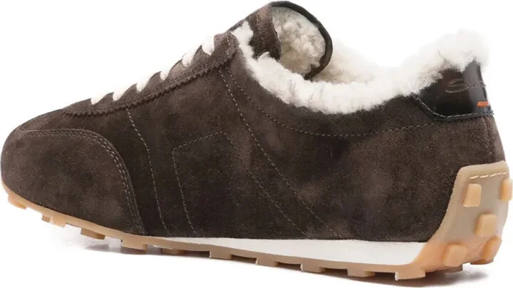 Suede Shearling Sneakers - Image 3