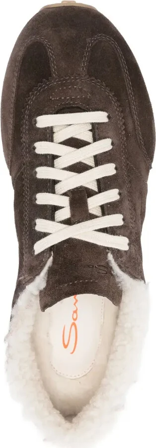 Suede Shearling Sneakers - Image 4