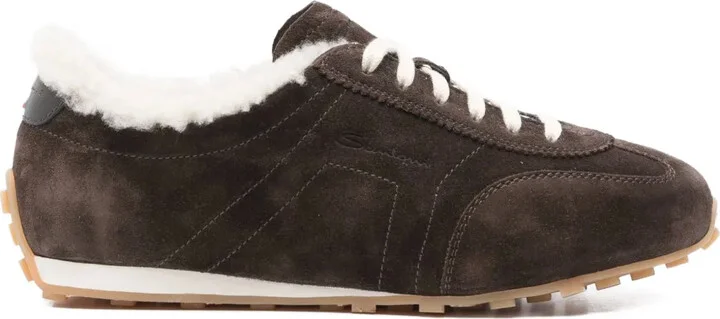 Suede Shearling Sneakers