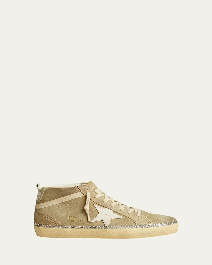 Suede Shimmer Mid-Top Sneakers