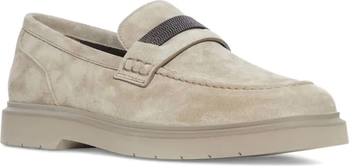 Suede Shiny Monili Loafers - Image 2