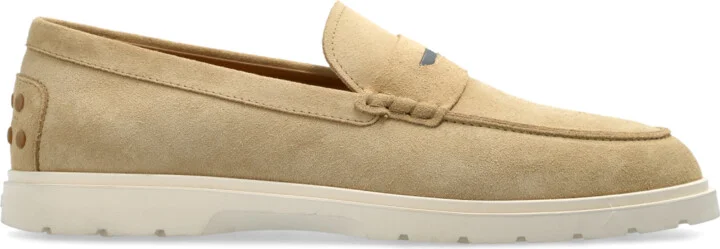 Suede Shoes Type Loafers, , - Beige