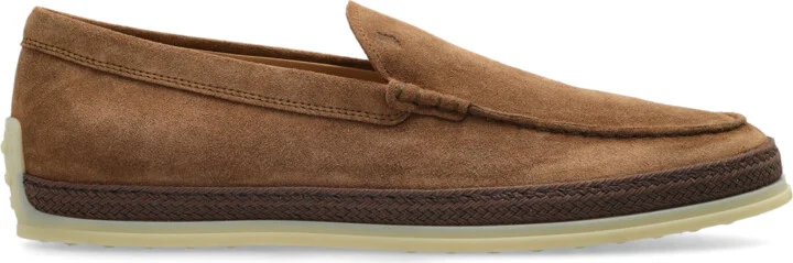 Suede Shoes Type Loafers, , - Brown