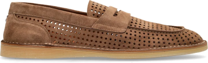 Suede Shoes Type Loafers, , - Brown