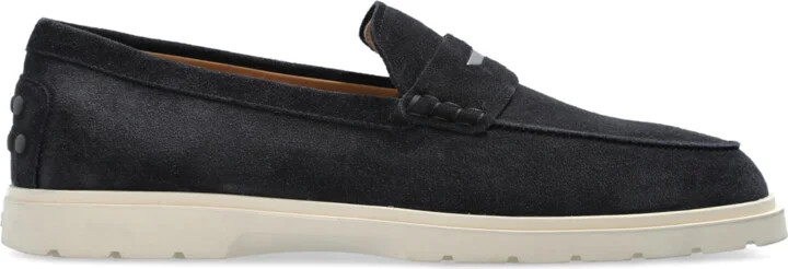 Suede Shoes Type Loafers, , Navy - Blue