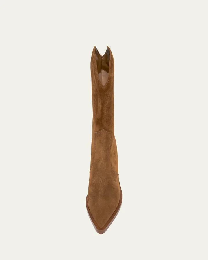 Suede Short Western Boots - Image 6