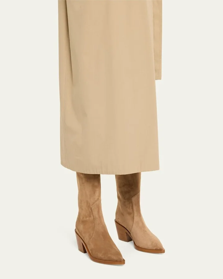 Suede Short Western Boots - Image 9