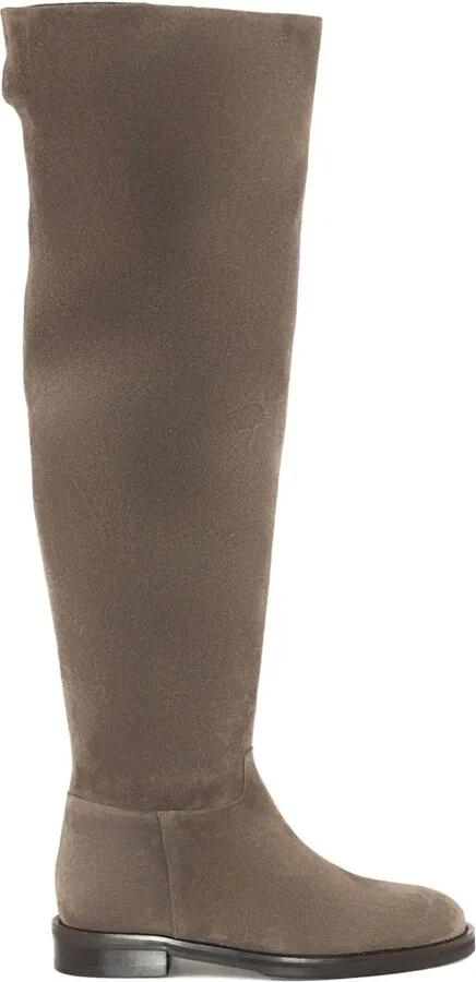 Suede Side-Zip Boots