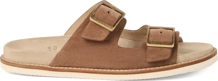 Suede Slide Sandals