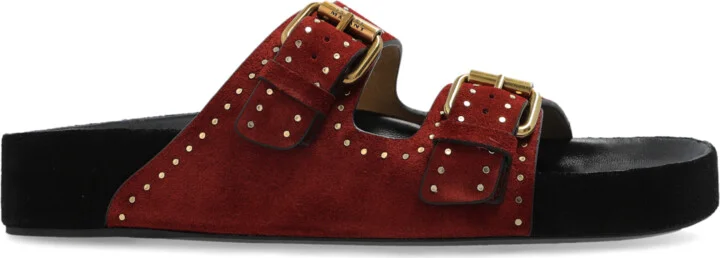 Suede Slides Lennyo, , - Burgundy