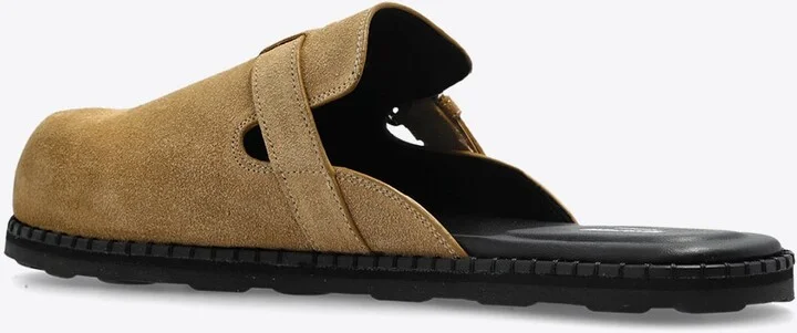 Suede Slides with Buckled-Strap - Image 2