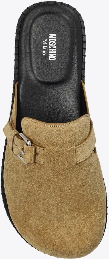 Suede Slides with Buckled-Strap - Image 3