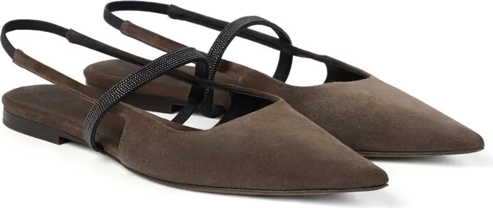 Suede Sling-Back Ballerinas - Image 3