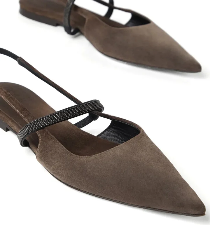 Suede Sling-Back Ballerinas - Image 5