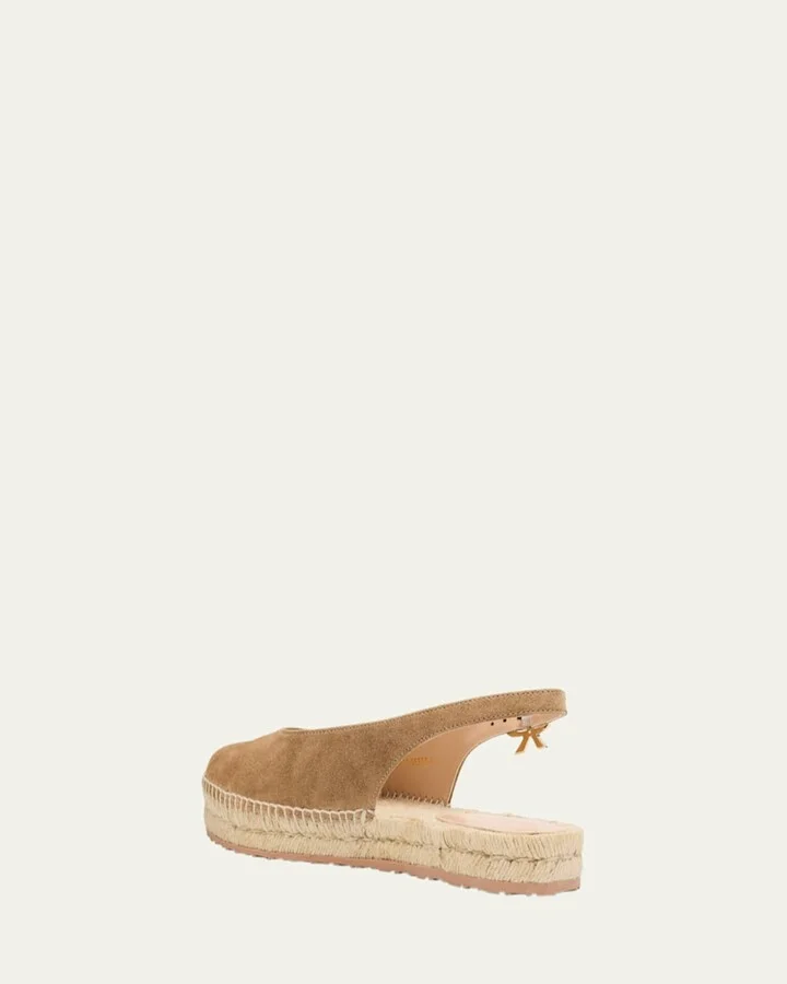 Suede Slingback Ballerina Espadrilles - Image 2