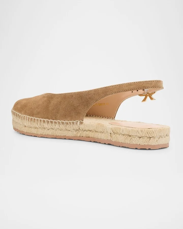 Suede Slingback Ballerina Espadrilles - Image 2
