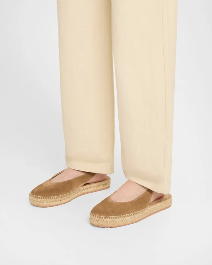Suede Slingback Ballerina Espadrilles - Image 4