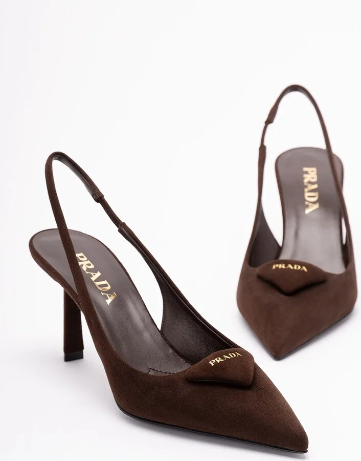 Suede Slingback Pumps - Image 2