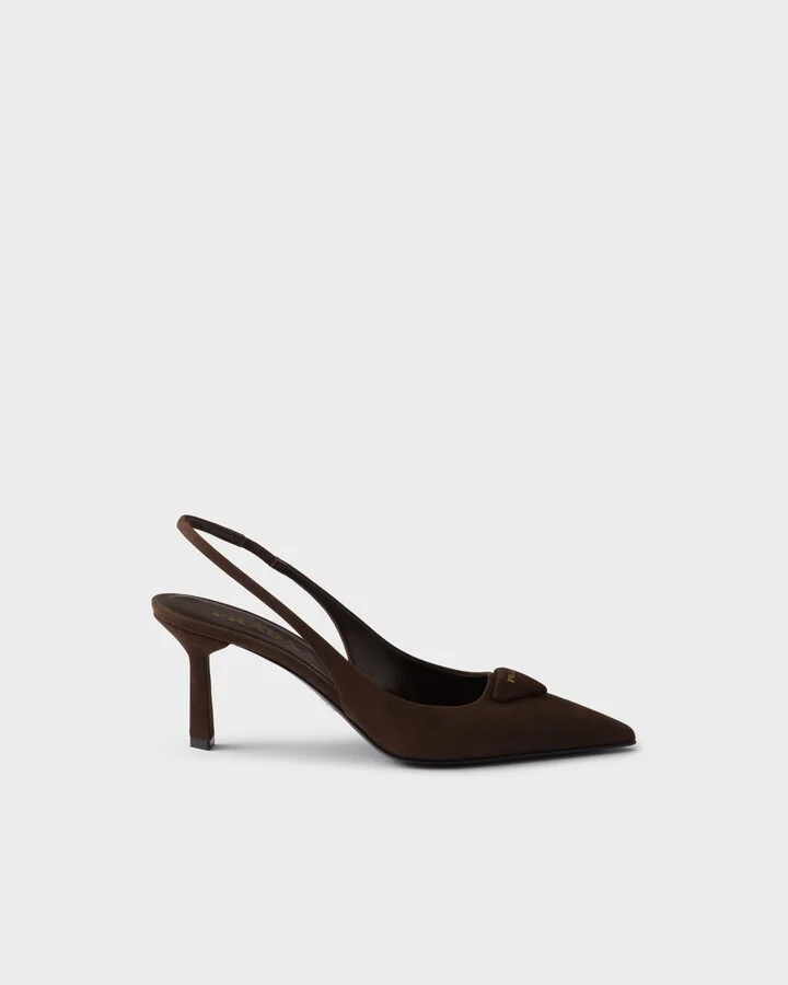 Suede slingback pumps - Image 2