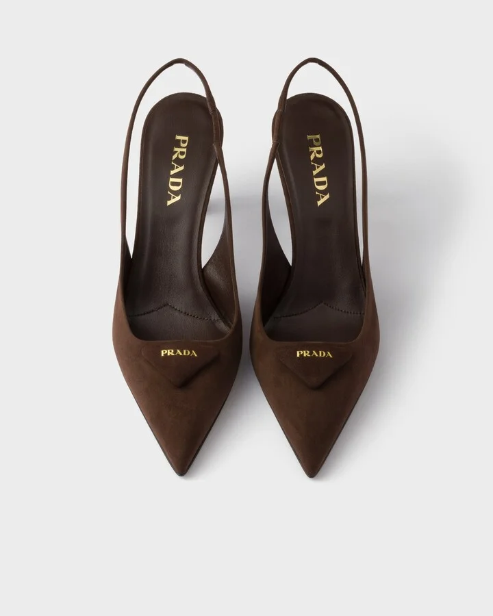 Suede slingback pumps - Image 3
