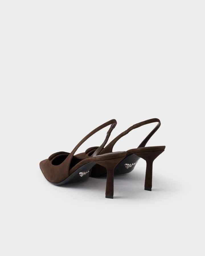 Suede slingback pumps - Image 4