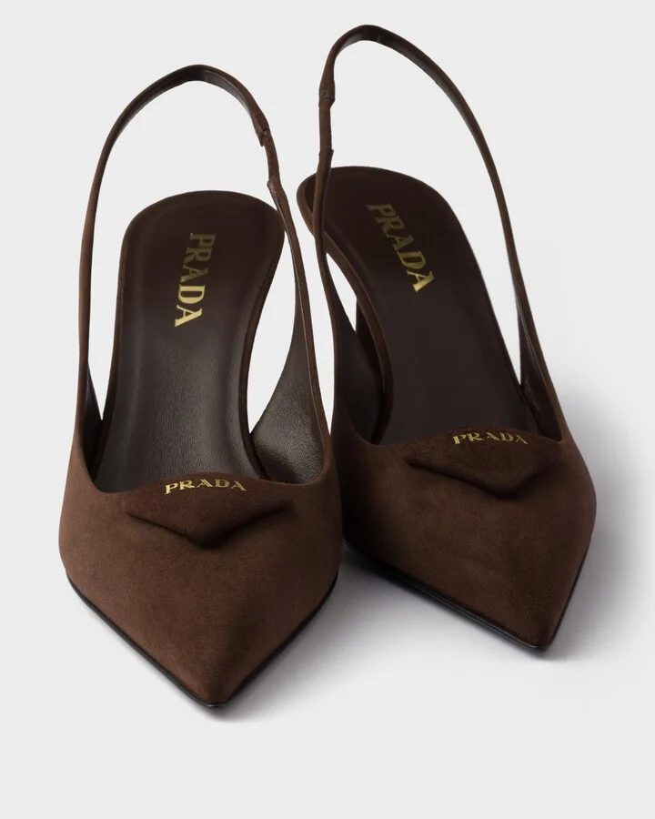 Suede slingback pumps - Image 5