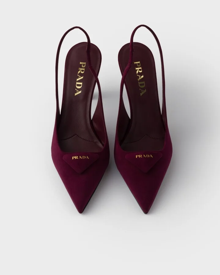 Suede slingback pumps - Image 3